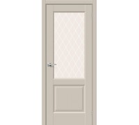 Дверь Браво Неоклассик-33 Cream Silk White Сrystal