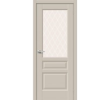Дверь Браво Неоклассик-35 Cream Silk White Сrystal