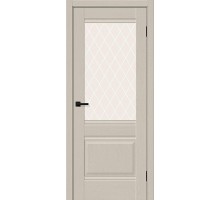 Дверь Браво Прима-3 Cream Silkwood White Сrystal