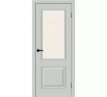 Дверь Браво Классик-13 Grey Silk White Сrystal elPORTA