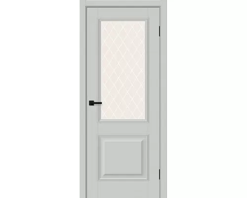Дверь Браво Классик-13 Grey Silk White Сrystal elPORTA Дверь Браво Классик-13 Grey Silk White Сrystal elPORTA